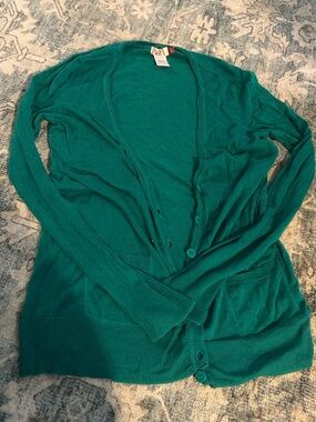 SO Green Cardigan with Pockets